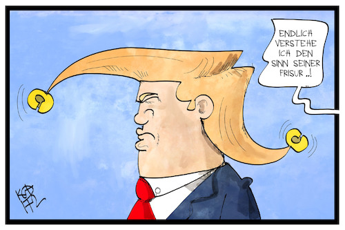 Cartoon: Trump-Karneval (medium) by Kostas Koufogiorgos tagged karikatur,koufogiorgos,illustration,cartoon,trump,karneval,narrenkappe,fasching,usa,fastnacht,schelle,glöckchen,narr,politik,karikatur,koufogiorgos,illustration,cartoon,trump,karneval,narrenkappe,fasching,usa,fastnacht,schelle,glöckchen,narr,politik