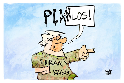 Cartoon: Trump Planlos (medium) by Kostas Koufogiorgos tagged karikatur,koufogiorgos,trump,planlos,krieg,iran,usa,karikatur,koufogiorgos,trump,planlos,krieg,iran,usa