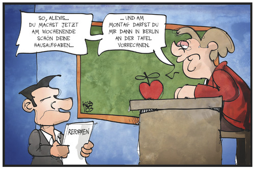 Tsipras und Merkel