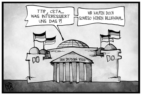 Cartoon: TTIP (medium) by Kostas Koufogiorgos tagged karikatur,illustration,cartoon,koufogiorgos,bundestag,reichstag,ceta,ttip,freihandelsabkommen,politik,politiker,debatte,karikatur,illustration,cartoon,koufogiorgos,bundestag,reichstag,ceta,ttip,freihandelsabkommen,politik,politiker,debatte