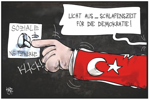 Cartoon: Türkei (medium) by Kostas Koufogiorgos tagged karikatur,koufogiorgos,illustration,cartoon,tuerkei,soziale,netzwerke,twitter,facebook,lichtschalter,abschalten,ausschalten,demokratie,zensur,politik,karikatur,koufogiorgos,illustration,cartoon,tuerkei,soziale,netzwerke,twitter,facebook,lichtschalter,abschalten,ausschalten,demokratie,zensur,politik