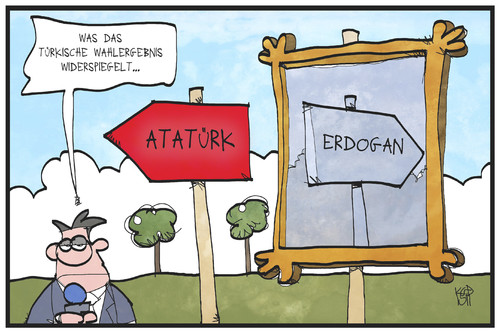 Cartoon: Türkei (medium) by Kostas Koufogiorgos tagged karikatur,koufogiorgos,illustration,cartoon,tuerkei,wahl,wahlergebnis,erdogan,atatürk,spiegel,widerspiegeln,wegweiser,richtung,demokratie,politik,karikatur,koufogiorgos,illustration,cartoon,tuerkei,wahl,wahlergebnis,erdogan,atatürk,spiegel,widerspiegeln,wegweiser,richtung,demokratie,politik