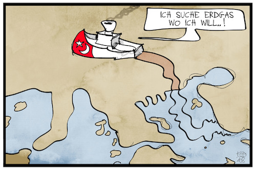 Cartoon: Türkei (medium) by Kostas Koufogiorgos tagged karikatur,koufogiorgos,illustration,cartoon,tuerkei,mittelmeer,militaer,manoever,erdogan,erdgas,bodenschatz,konflikt,griechenland,karikatur,koufogiorgos,illustration,cartoon,tuerkei,mittelmeer,militaer,manoever,erdogan,erdgas,bodenschatz,konflikt,griechenland