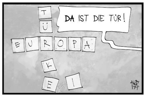 Cartoon: Türkei und Europa (medium) by Kostas Koufogiorgos tagged karikatur,koufogiorgos,illustration,cartoon,eu,europa,tuerkei,scrabble,spiel,tür,ausgang,beitrittsverhandlung,karikatur,koufogiorgos,illustration,cartoon,eu,europa,tuerkei,scrabble,spiel,tür,ausgang,beitrittsverhandlung