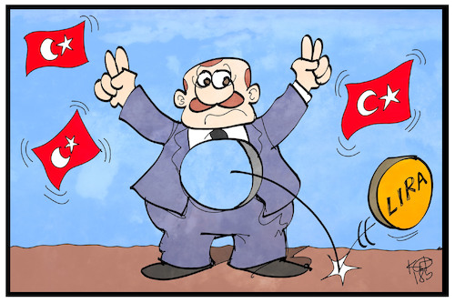 Cartoon: Türkische Lira (medium) by Kostas Koufogiorgos tagged karikatur,koufogiorgos,illustration,cartoon,tuerkei,lira,waehrung,erdogan,geld,wirtschaft,wertverfall,umtausch,krise,karikatur,koufogiorgos,illustration,cartoon,tuerkei,lira,waehrung,erdogan,geld,wirtschaft,wertverfall,umtausch,krise