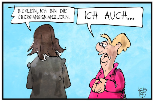 Cartoon: Übergangskanzlerin (medium) by Kostas Koufogiorgos tagged karikatur,koufogiorgos,illustration,cartoon,bierlein,merkal,kanzlerin,oesterreich,regierung,politik,karikatur,koufogiorgos,illustration,cartoon,bierlein,merkal,kanzlerin,oesterreich,regierung,politik