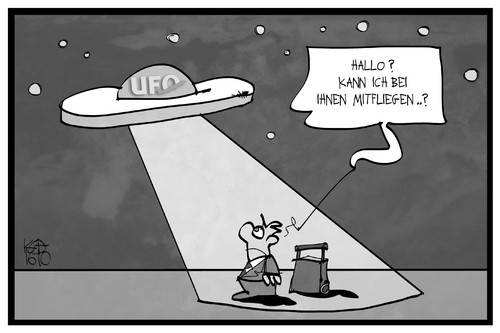 Cartoon: UFO-Streik bei Eurowings (medium) by Kostas Koufogiorgos tagged karikatur,koufogiorgos,illustration,cartoon,ufo,streik,flugbegleiter,passagier,fluggast,fliegen,arbeitskampf,eurowings,karikatur,koufogiorgos,illustration,cartoon,ufo,streik,flugbegleiter,passagier,fluggast,fliegen,arbeitskampf,eurowings