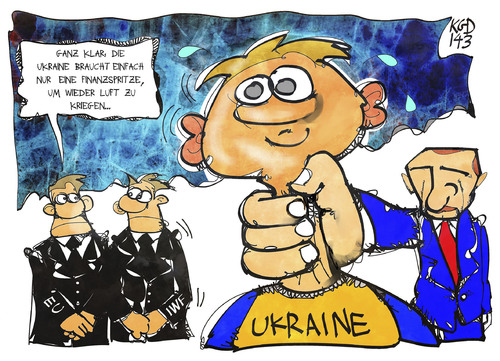 Cartoon: Ukraine im Würgegriff (medium) by Kostas Koufogiorgos tagged karikatur,koufogiorgos,cartoon,illustration,eu,europa,iwf,währungsfond,ukraine,russland,putin,hilfe,finanzhilfe,geld,wirtschaft,würgegriff,politik,karikatur,koufogiorgos,cartoon,illustration,eu,europa,iwf,währungsfond,ukraine,russland,putin,hilfe,finanzhilfe,geld,wirtschaft,würgegriff,politik