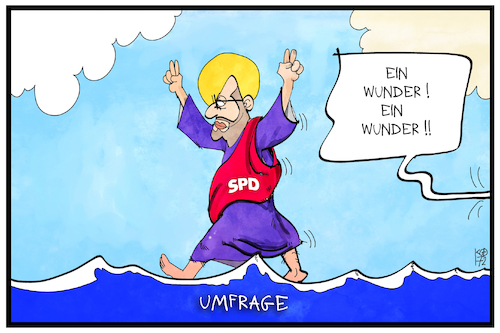 Cartoon: Umfrage-Wunder (medium) by Kostas Koufogiorgos tagged karikatur,koufogiorgos,illustration,cartoon,umfrage,schulz,spd,wunder,wasser,messias,jesus,politik,partei,kanzlerkandidat,karikatur,koufogiorgos,illustration,cartoon,umfrage,schulz,spd,wunder,wasser,messias,jesus,politik,partei,kanzlerkandidat