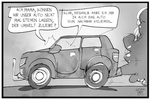 Cartoon: Umweltbewusstsein (medium) by Kostas Koufogiorgos tagged karikatur,koufogiorgos,illustration,cartoon,klima,klimastreik,suv,dieselgate,mutter,kind,panzer,strassenverkehr,auto,karikatur,koufogiorgos,illustration,cartoon,klima,klimastreik,suv,dieselgate,mutter,kind,panzer,strassenverkehr,auto