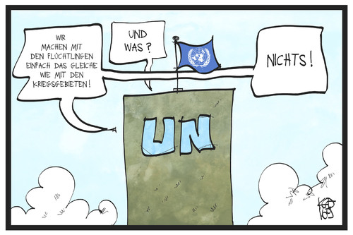 Cartoon: UN-Vollversammlung (medium) by Kostas Koufogiorgos tagged karikatur,koufogiorgos,illustration,cartoon,un,vereinte,nationen,united,nation,krieg,flüchtlingspolitik,treffen,vollversammlung,politik,karikatur,koufogiorgos,illustration,cartoon,un,vereinte,nationen,united,nation,krieg,flüchtlingspolitik,treffen,vollversammlung,politik