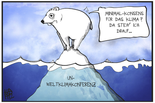 Cartoon: UN-Weltklimakonferenz (medium) by Kostas Koufogiorgos tagged koufogiorgos,illustration,cartoon,karikatur,klima,lima,eisbär,spitze,eisberg,minimalkonsens,meer,eis,umwelt,un,konferenz,einigung,koufogiorgos,illustration,cartoon,karikatur,klima,lima,eisbär,spitze,eisberg,minimalkonsens,meer,eis,umwelt,un,konferenz,einigung