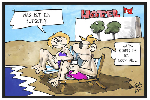 Cartoon: Urlaub in der Türkei (medium) by Kostas Koufogiorgos tagged karikatur,koufogiorgos,illustration,cartoon,urlaub,ferien,tuerkei,ignoranz,gleichgültigkeit,cocktail,putsch,militärputsch,putschversuch,strand,sonne,meer,demokratie,politik,karikatur,koufogiorgos,illustration,cartoon,urlaub,ferien,tuerkei,ignoranz,gleichgültigkeit,cocktail,putsch,militärputsch,putschversuch,strand,sonne,meer,demokratie,politik