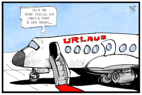 Cartoon: Urlaubsflieger (medium) by Kostas Koufogiorgos tagged karikatur,koufogiorgos,illustration,cartoon,jesus,christi,himmelfahrt,flugzeug,flieger,urlaub,feiertag,karikatur,koufogiorgos,illustration,cartoon,jesus,christi,himmelfahrt,flugzeug,flieger,urlaub,feiertag