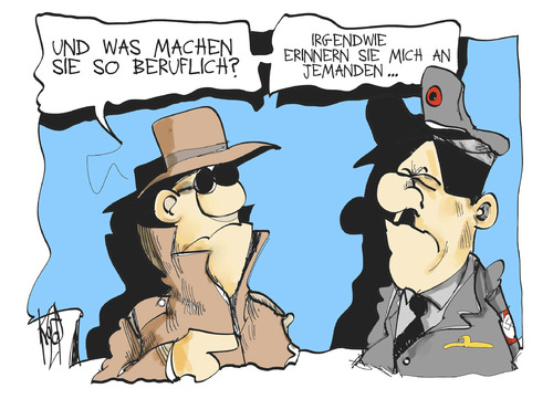 Cartoon: Verfassungsschutz (medium) by Kostas Koufogiorgos tagged nsu,verfassungsschutz,agent,nazi,polizei,neonazi,karikatur,kostas,koufogiorgos,nsu,verfassungsschutz,agent,nazi,polizei,neonazi,karikatur,kostas,koufogiorgos