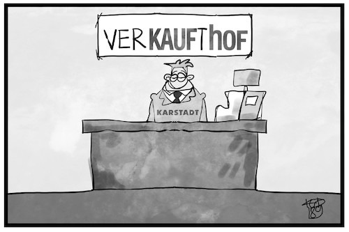 Cartoon: Verkaufthof (medium) by Kostas Koufogiorgos tagged karikatur,koufogiorgos,illustration,cartoon,kaufhof,karstadt,übernahme,verkauf,wirtschaft,kaufhaus,verkäufer,einzelhandel,karikatur,koufogiorgos,illustration,cartoon,kaufhof,karstadt,übernahme,verkauf,wirtschaft,kaufhaus,verkäufer,einzelhandel