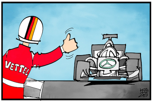 Cartoon: Vettel verlässt Ferrari (medium) by Kostas Koufogiorgos tagged karikatur,koufogiorgos,illustration,cartoon,formel,sport,motorsport,rennsport,mercedes,fahrer,anhalter,karikatur,koufogiorgos,illustration,cartoon,formel,sport,motorsport,rennsport,mercedes,fahrer,anhalter