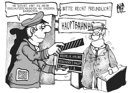 Cartoon: Videoüberwachung (medium) by Kostas Koufogiorgos tagged grube,bahnhof,deutsche,bahn,überwachung,video,kamera,klappe,film,sicherheit,karikatur,kostas,koufogiorgos,grube,bahnhof,deutsche,bahn,überwachung,video,kamera,klappe,film,sicherheit,karikatur,kostas,koufogiorgos