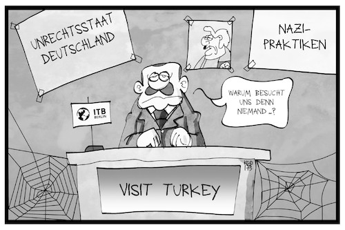 Cartoon: Visit Turkey (medium) by Kostas Koufogiorgos tagged karikatur,koufogiorgos,illustration,cartoon,tuerkei,visit,turkey,erdogan,deutschland,nazi,tourismus,urlaub,ferien,reisen,karikatur,koufogiorgos,illustration,cartoon,tuerkei,visit,turkey,erdogan,deutschland,nazi,tourismus,urlaub,ferien,reisen