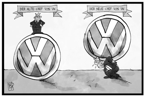 Cartoon: VW-Chef (medium) by Kostas Koufogiorgos tagged karikatur,koufogiorgos,illustration,cartoon,vw,volkswagen,winterkorn,müller,automobil,industrie,wirtschaft,chef,manager,abgasskandal,dieselgate,karikatur,koufogiorgos,illustration,cartoon,vw,volkswagen,winterkorn,müller,automobil,industrie,wirtschaft,chef,manager,abgasskandal,dieselgate