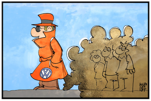 Cartoon: VW-Detektive (medium) by Kostas Koufogiorgos tagged karikatur,koufogiorgos,illustration,cartoon,vw,volkswagen,detektiv,zulieferer,dieselgate,abgas,skandal,karikatur,koufogiorgos,illustration,cartoon,vw,volkswagen,detektiv,zulieferer,dieselgate,abgas,skandal
