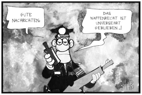 Cartoon: Waffengesetz USA (medium) by Kostas Koufogiorgos tagged karikatur,koufogiorgos,illustration,cartoon,usa,polizei,polizist,waffen,amok,anschlag,angriff,las,vegas,unverletzt,unversehrt,gewalt,karikatur,koufogiorgos,illustration,cartoon,usa,polizei,polizist,waffen,amok,anschlag,angriff,las,vegas,unverletzt,unversehrt,gewalt