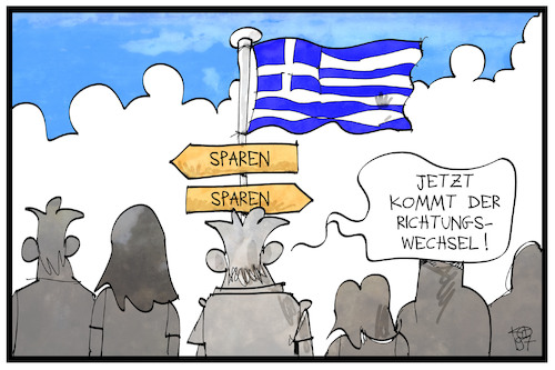 Cartoon: Wahl in Griechenland (medium) by Kostas Koufogiorgos tagged karikatur,koufogiorgos,illustration,cartoon,wahl,griechenland,richtung,wegweiser,europa,parlamentswahl,machtwechsel,karikatur,koufogiorgos,illustration,cartoon,wahl,griechenland,richtung,wegweiser,europa,parlamentswahl,machtwechsel