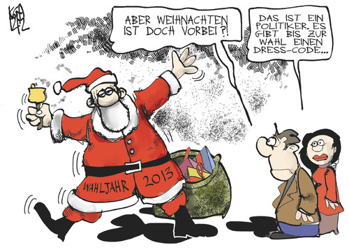 Cartoon: Wahlgeschenke (medium) by Kostas Koufogiorgos tagged wahl,2013,geschenk,weihnachtsmann,kostüm,politiker,innenpolitik,karikatur,kostas,koufogiorgos,wahl,2013,geschenk,weihnachtsmann,kostüm,politiker,innenpolitik,karikatur,kostas,koufogiorgos