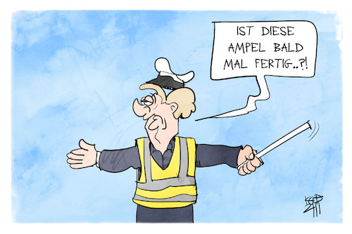 Warten auf die Ampel