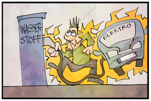 Cartoon: Wasserstoffstrategie (medium) by Kostas Koufogiorgos tagged karikatur,koufogiorgos,illustration,cartoon,wasserstoff,wasserstoffstrategie,tanken,tankstelle,wasser,auto,verkehr,treibstoff,umwelt,wirtschaft,strom,karikatur,koufogiorgos,illustration,cartoon,wasserstoff,wasserstoffstrategie,tanken,tankstelle,wasser,auto,verkehr,treibstoff,umwelt,wirtschaft,strom