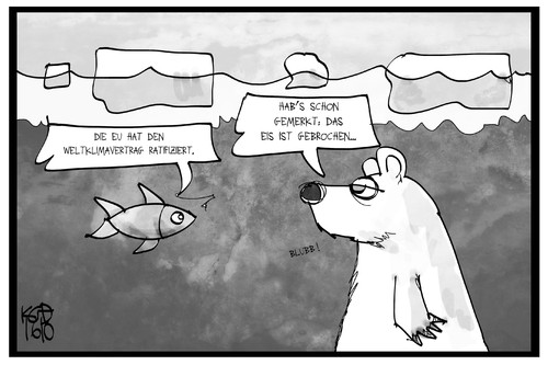 Cartoon: Weltklimavertrag (medium) by Kostas Koufogiorgos tagged karikatur,koufogiorgos,illustration,cartoon,weltklimavertrag,eu,eisbär,fisch,wasser,eis,klimawandel,gebrochen,geschmolzen,erderwärmung,karikatur,koufogiorgos,illustration,cartoon,weltklimavertrag,eu,eisbär,fisch,wasser,eis,klimawandel,gebrochen,geschmolzen,erderwärmung