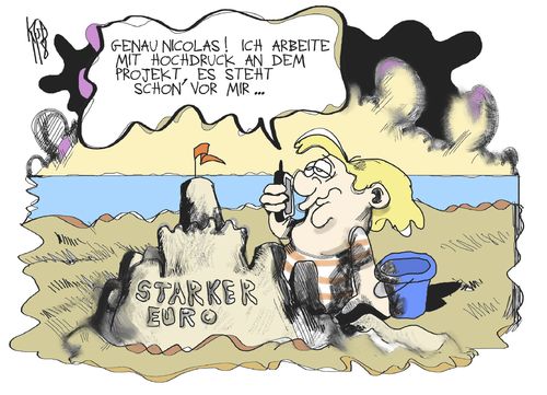 Cartoon: Weltweite Börsentalfahrt (medium) by Kostas Koufogiorgos tagged koufogiorgos,kostas,karikatur,waehrung,geld,schuldenkrise,frankreich,wirtschaft,politik,sandburg,strand,urlaub,sarkozy,merkel,finanzmarkt,zone,usa,crisicrash,leadership,führungsrolle,euro,krise,germany,leading,role,europe,rolle,deutschland,europa,boerse,börse,talfahrt,usa,europa,euro,finanzmarkt,merkel,sarkozy,urlaub,strand