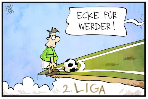 Cartoon: Werder Bremen (medium) by Kostas Koufogiorgos tagged karikatur,koufogiorgos,illustration,cartoon,werder,bremen,fussball,verein,abstieg,bundesliga,ecke,abgrund,karikatur,koufogiorgos,illustration,cartoon,werder,bremen,fussball,verein,abstieg,bundesliga,ecke,abgrund