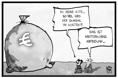 Winterkorn Abfindung Von Kostas Koufogiorgos Wirtschaft Cartoon