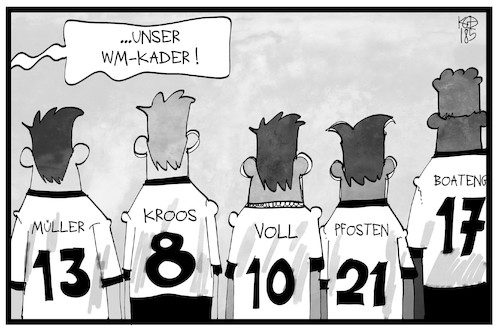 Cartoon: WM-Kader (medium) by Kostas Koufogiorgos tagged karikatur,koufogiorgos,illustration,cartoon,wm,kader,fussball,özil,gündogan,weltmeisterschaft,fifa,sport,spieler,sportler,mannschaft,karikatur,koufogiorgos,illustration,cartoon,wm,kader,fussball,özil,gündogan,weltmeisterschaft,fifa,sport,spieler,sportler,mannschaft