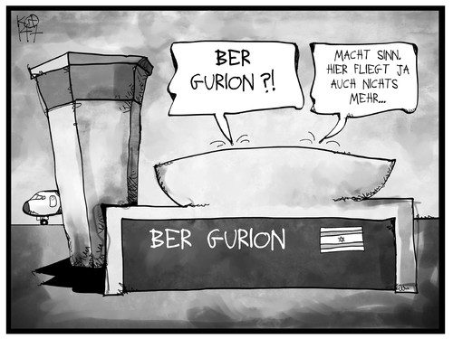 Cartoon: BER Gurion (medium) by Kostas Koufogiorgos tagged wirtschaft,politik,israel,luftfahrt,leere,flughafen,gurion,ben,aviv,tel,ber,cartoon,illustration,koufogiorgos,karikatur,karikatur,koufogiorgos,illustration,cartoon,scheich,katar,wm,fussball,weltmeisterschaft,russland,2018,2022,sport,demokratie,korruption,fifa