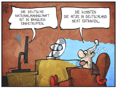 Cartoon: WM und die Hitzewelle (medium) by Kostas Koufogiorgos tagged karikatur,koufogiorgos,cartoon,illustration,hitzewelle,wetter,klima,michel,fernseher,sport,medien,nachrichten,fussball,nationalmannschaft,brasilien,wm,deutschland,karikatur,koufogiorgos,cartoon,illustration,hitzewelle,wetter,klima,michel,fernseher,sport,medien,nachrichten,fussball,nationalmannschaft,brasilien,wm,deutschland