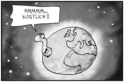 Cartoon: Wohlstandsverteilung (medium) by Kostas Koufogiorgos tagged karikatur,koufogiorgos,illustration,cartoon,wohlstand,reichtum,verteilung,gerechtigkeit,erde,welt,wurm,weltbevölkerung,wirtschaft,karikatur,koufogiorgos,illustration,cartoon,wohlstand,reichtum,verteilung,gerechtigkeit,erde,welt,wurm,weltbevölkerung,wirtschaft