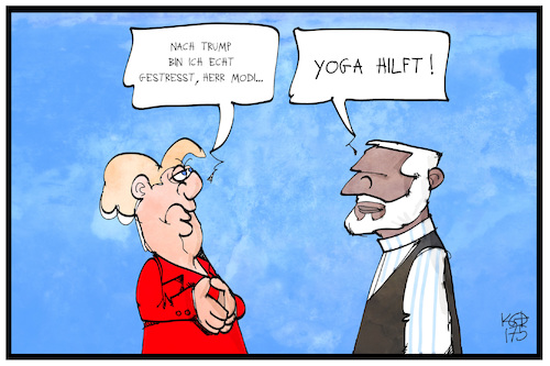 Yoga für Merkel