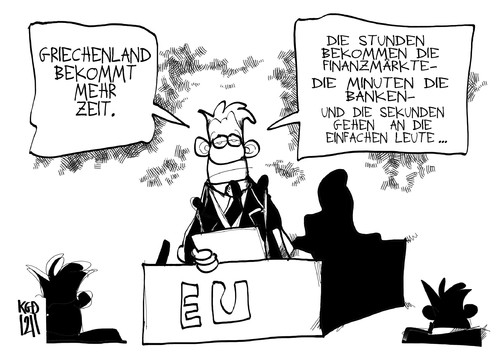 Cartoon: Zeit für Griechenland (medium) by Kostas Koufogiorgos tagged griechenland,eu,europa,euro,schulden,krise,zeit,sekunden,minuten,stunden,finanzmarkt,bank,geld,kredit,karikatur,kostas,koufogiorgos,griechenland,eu,europa,euro,schulden,krise,zeit,sekunden,minuten,stunden,finanzmarkt,bank,geld,kredit,karikatur,kostas,koufogiorgos