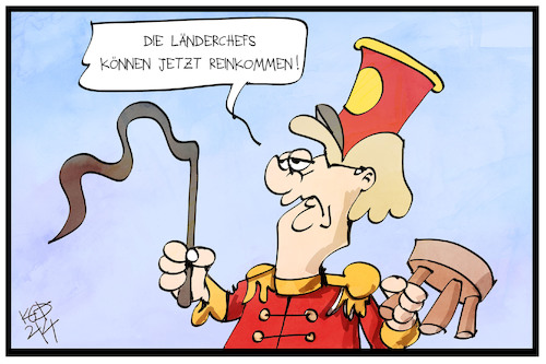 Cartoon: Zirkus MPK (medium) by Kostas Koufogiorgos tagged karikatur,koufogiorgos,illustration,cartoon,manege,zirkus,merkel,mpk,länderchef,ministerpräsident,lockdown,verschaerfung,peitsche,domteuse,corona,dressur,karikatur,koufogiorgos,illustration,cartoon,manege,zirkus,merkel,mpk,länderchef,ministerpräsident,lockdown,verschaerfung,peitsche,domteuse,corona,dressur