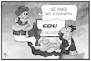 Cartoon: 1001 CDU-Delegierte (small) by Kostas Koufogiorgos tagged karikatur,koufogiorgos,illustration,cartoon,cdu,1001,delegierte,märchen,wunsch,aladin,dschinn,wunderlampe,partei,wahl
