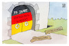 Cartoon: 75 Jahre Verfassungskonvent (small) by Kostas Koufogiorgos tagged karikatur,koufogiorgos,verfassungskonvent,grundgesetz,deutschland,tor,festung,populismus,extremismus
