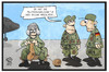 Cartoon: A400M (small) by Kostas Koufogiorgos tagged karikatur,koufogiorgos,illustration,cartoon,a400m,bundeswehr,airbus,transport,flugzeug,soldat,pilot,beschäftigung,arbeit,rüstungspanne,armee
