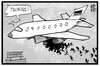 Cartoon: Abschiebung nach Afghanistan (small) by Kostas Koufogiorgos tagged karikatur,koufogiorgos,illustration,cartoon,afghanistan,flugzeug,abschiebung,asyl,rückführung,bundeswehr,abwerfen,ballast,asylpolitik