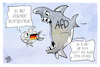 Cartoon: AfD (small) by Kostas Koufogiorgos tagged karikatur,koufogiorgos,afd,fisch,hai,rechtsextremismus