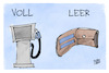 Cartoon: Anstieg der Spritpreise (small) by Kostas Koufogiorgos tagged karikatur,koufogiorgos,spritpreis,benzin,diesel,geldbeutel,portemonnaie,geld,teuer,leer,voll