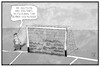 Cartoon: Asylpolitik (small) by Kostas Koufogiorgos tagged karikatur,koufogiorgos,illustration,cartoon,asylpolitik,mauer,fussball,cdu,csu,deutschland,streit,flüchtlingspolitik,abwehr