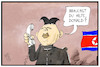 Cartoon: Atommacht (small) by Kostas Koufogiorgos tagged karikatur,koufogiorgos,illustration,cartoon,trump,kim,jong,un,nordkorea,usa,atomwaffen,atommacht,konflikt,diktator