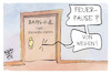 Cartoon: Bahn-GdL (small) by Kostas Koufogiorgos tagged karikatur,koufogiorgos,bahn,gdl,tarifverhandlung,feuerpause,gewerkschaft